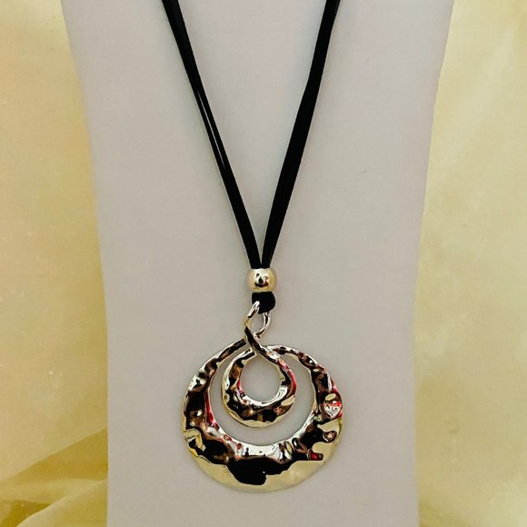 💖 Necklace, Silver Abstract 30 in. /N37 - Picture 1 of 7